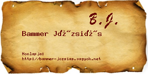 Bammer Józsiás névjegykártya